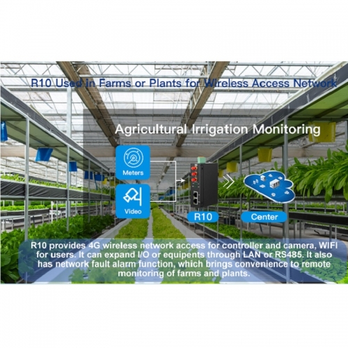 4G Wireless Router R10 Used in Smart Agricultural Irrigation